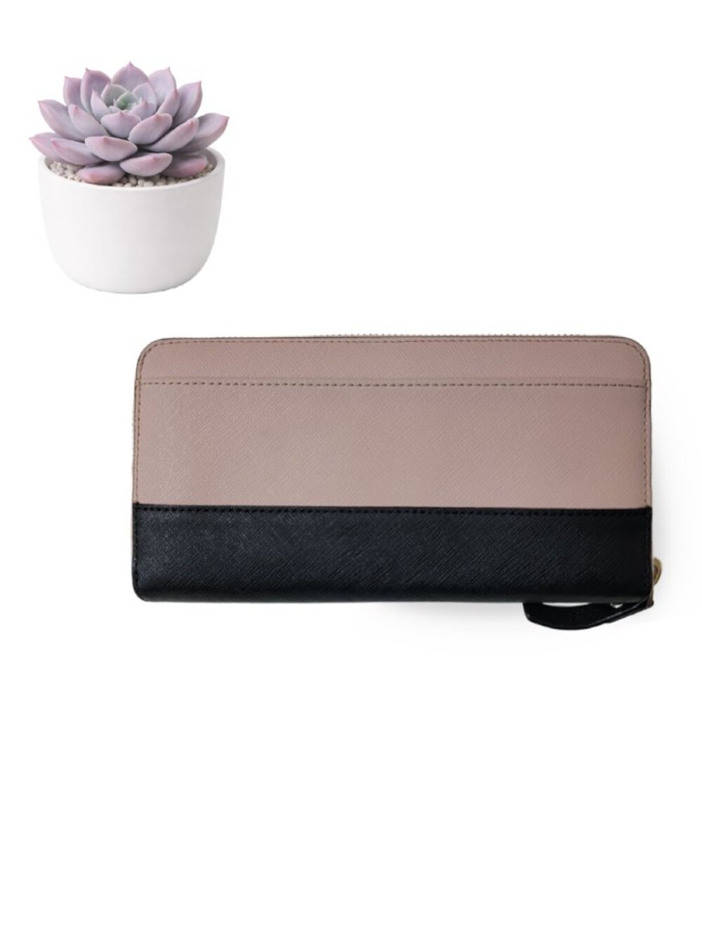Kate Spade Laurel Way Neda Continental Saffiano Leather Zip-Around Wallet Pink - Picture 3 of 8